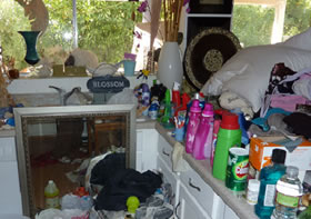 messy kitchen