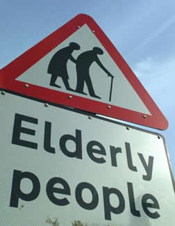 elderly people sign
